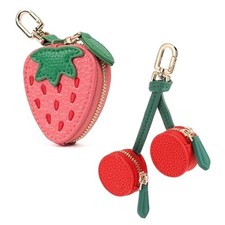 2PCS Fruit Coin Purse Strawberry Charms for Handbags Cute Charm Pink Red Fashion