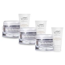 Vivo Per Lei Facial Peeling Gel - Face Peel with Dead Sea 1 Count (Pack of 3) 