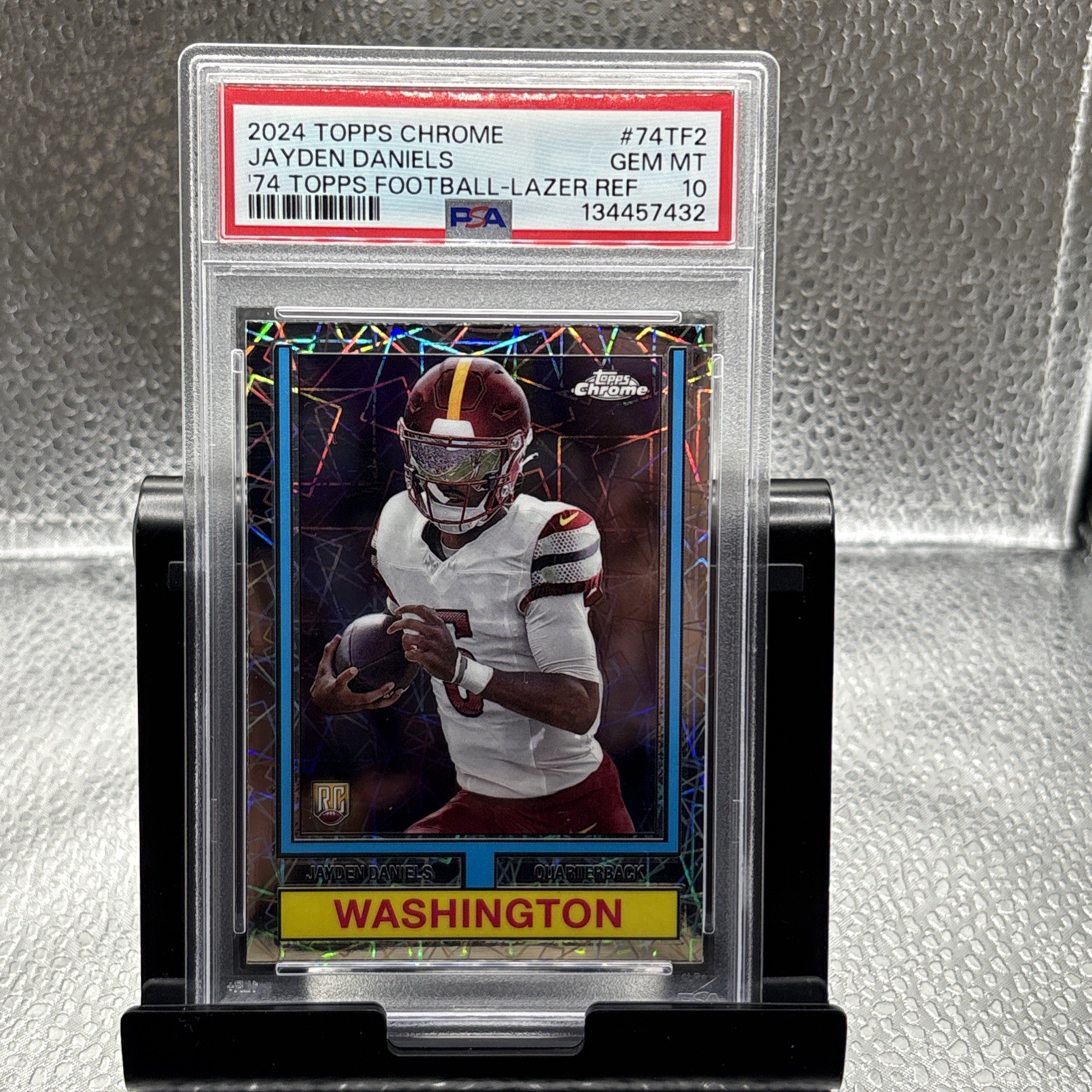 Jayden Daniels Topps Chrome 1974 Topps Football #74TF2 Lazer Refractor