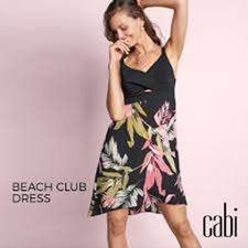 Cabi Beach Club Dress Small Black Tropical Floral Sleeveless Stretch Resort