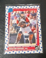 2021 Panini Donruss Daulton Varsho #46 Independence Day Rated Rookie Card. rookie card picture