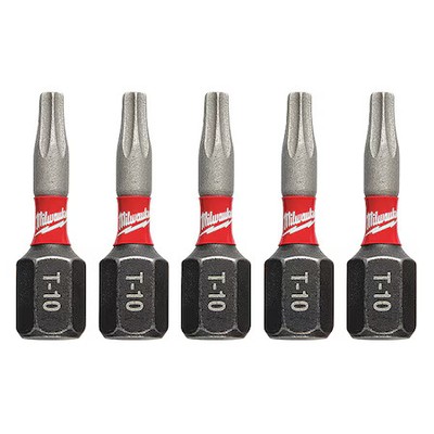 Milwaukee Tool 48-32-4627 1 In. Torx T10 Shockwave Impact Duty Insert Bit (5 Pk)