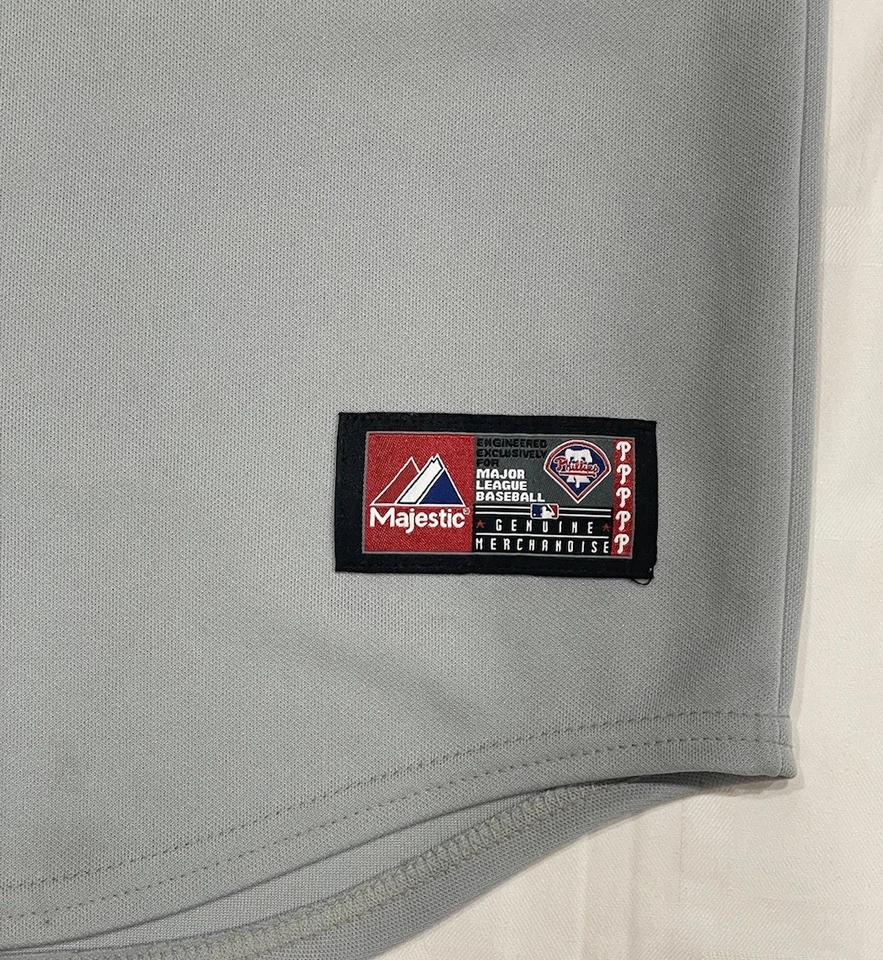 Camiseta Cliff Lee # 33 Philadelphia Phillies Majestuosa Gris Cool Base JUVENTUD TALLA L Foto 4 de 4