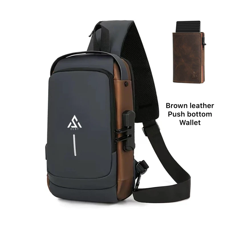 Anti-Theft Men's Sling Crossbody Bag Chest Shoulder Messenger Backpack USB Port
Opens in a new windo