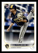 Jake Cousins  2022 Topps ROOKIE RC #20 Milwaukee Brewers Baseball *229