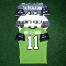 Jaxon Smith-Njigba Reebok Seattle Seahawks Authentic On-Field EQT White Jersey
