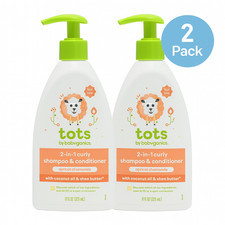 Tots by Babyganics 2-in-1 Curly Shampoo  Conditioner 11oz 2 Pack   New