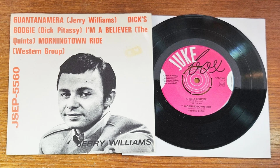 7" VA EP 60s BEAT EX Swe JUKEbox LABEL JERRY WILLIAMS The Quints DICK PITASSY +1 - Bild 1 von 4