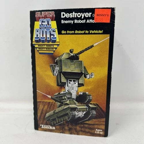 Vtg 1985 Tonka Super Go Bots Destroyer 029 Robot Attack Tank Complete In Box!