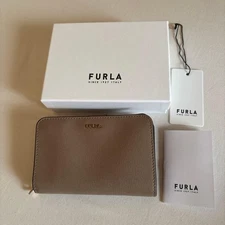 New Logo FURLA Bifold Wallet Beige