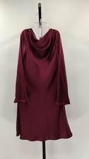 Quince Women 100% Washable Silk Long Sleeve Mini Dress Wine Tasting XS