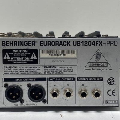 Behringer Eurorack Ub1204fx-pro 12 Channel Mixer for sale online