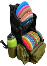 FOSSA Disc Golf Backpack. SKINNY PRO - Olive