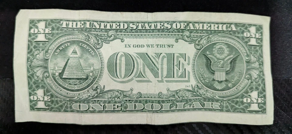 US. $1 Dollar Bill - Serial Number: F 11110055 N - Series 2009 (Extremely Rare) - Image 2 of 2