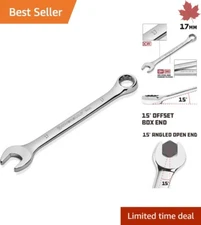 Metric 17mm Polished Combination Wrench - Chrome Vanadium - Superb Fit & Finish