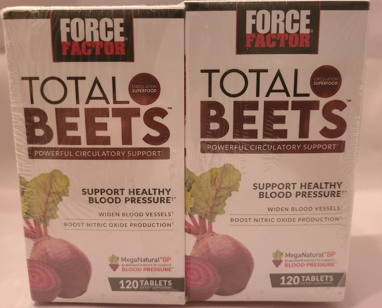2X Force Factor Total Beets 120 Blood Pressure Cardiovas Support New