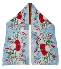 Tapestry Table Runner Ho HO Santa Claus St Nick Christmas Holiday 69  x12.5  