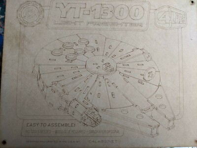YT-1300 Light Freighter Wood Model Assembly Star Wars Puzzle