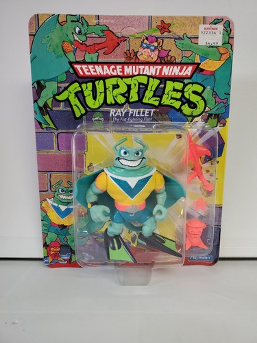 TMNT Ray Fillet Unpunched MOC - 1990 Playmates Tee...