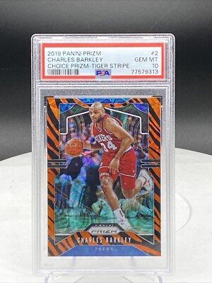 Charles Barkley 2019 Panini Prizm Choice Prizm Tiger Stripe Card 