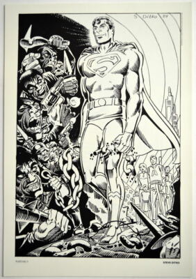 STEVE DITKO Rare SUPERMAN 400 Lithograph Print 1984 ARCHIE | eBay