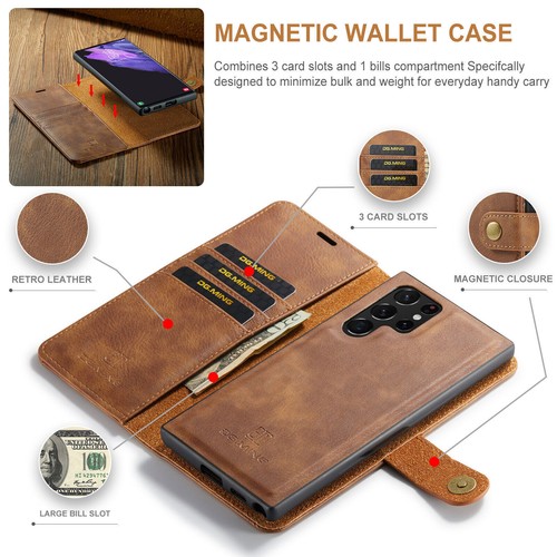 DG.MING 2in1 Flip Leather Wallet Case Cover For Samsung S20 S21 S22 S23 S24 S25+ - 第 30/52 張圖片