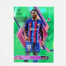 2022-23 Topps Finest UEFA Green Lava Ansu Fati /99 #35