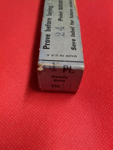 New open box Letterpress Lead Type 24 Pt. Goudy Bold - ATF Series #446 Vintage - Picture 4 of 12
