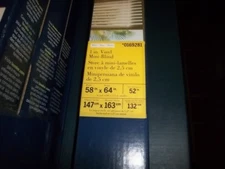 NEW LEVOLOR 1" WHITE VINYL MINI BLIND 58" X 64" 0169281 FREE SHIPPING 