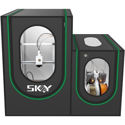 2 in1 3D Printer Enclosure with Storage Box LED Light,Thermo-Hygrometer, Fire...