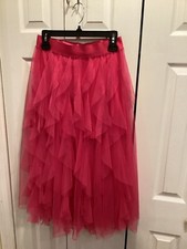 New With Tag Sincerely Jules Pink Ruffles Skirt Pull On Size Large