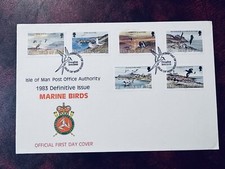 Isle of Man 1983 FDC Cover Marine Birds Definitives ISSUE DOUGLAS POSTMARK
