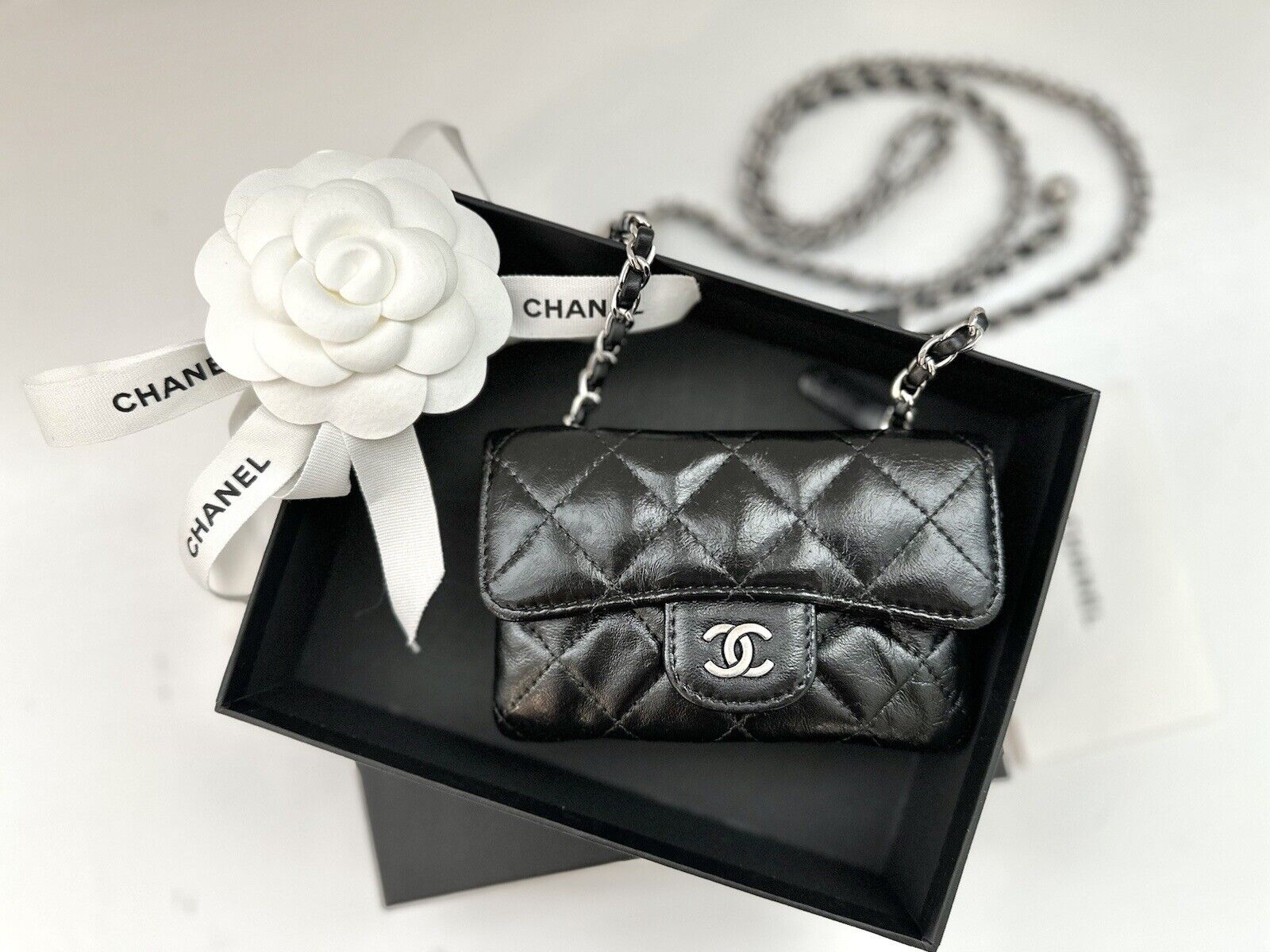 Auth CHANEL Quilted Matelasse Double Pouch Card C… - image 3