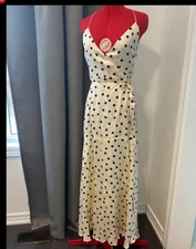 Mirae Polka Dot Silk Dress "Aurore" Eur 36