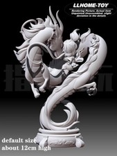 Anime piccolo drago bianco con ragazza resina stampa 3D GK kit figura fai da te non dipinto