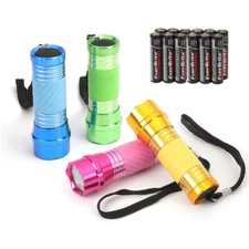 EverBrite 4 Pack Mini LED Aluminum Pocket Flashlight 12 AAA batteries included