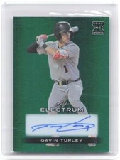 2024 Leaf Electrum #BA-GT1 Gavin Turley Green 6/15 Auto Rookie