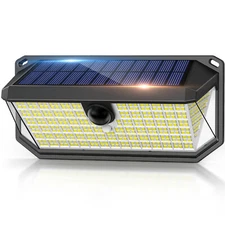 Large 416 LED Solar Power Wall Light PIR Motion Sensor Outdoor Garden Flood Lamp