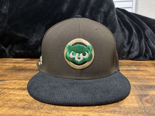 Chicago Cubs 1990 AS Game Brown Black Corduroy New Era Fitted 7 3/4 Green UV