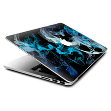 Skin Decals Wrap for MacBook Pro Retina 13" - blue green white smoke