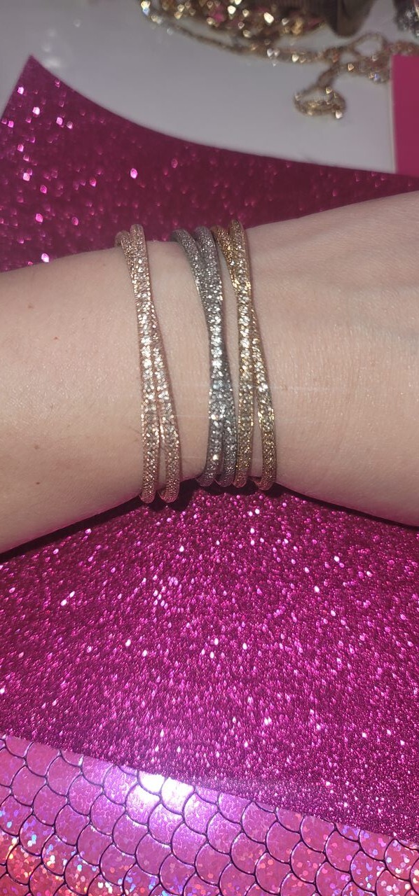 EXPRESS 3 PIECE OPEN BANGLE BRACELETS SET - GOLD,… - image 1