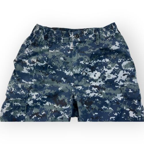 Pantalone US Navy uomo taglia 24x31 blu digitale mimetico cargo largo militare BDU tattico - Foto 2 di 19