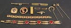 Antique Victorian Art Deco GOLD FILLED RGP Jewelry Lot Bracelets 44g Some Scrap