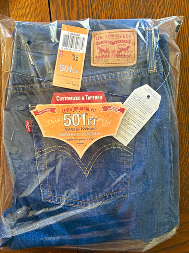 Levi's 501 CT Series Women's Tapered Jeans Blue Medium Wash Denim 100% Cotton