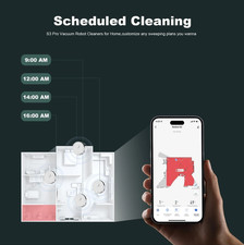 TECBOT S3 PRO Robotic Vacuum Cleaner, LiDAR Navigation, 150mins Runtime 4