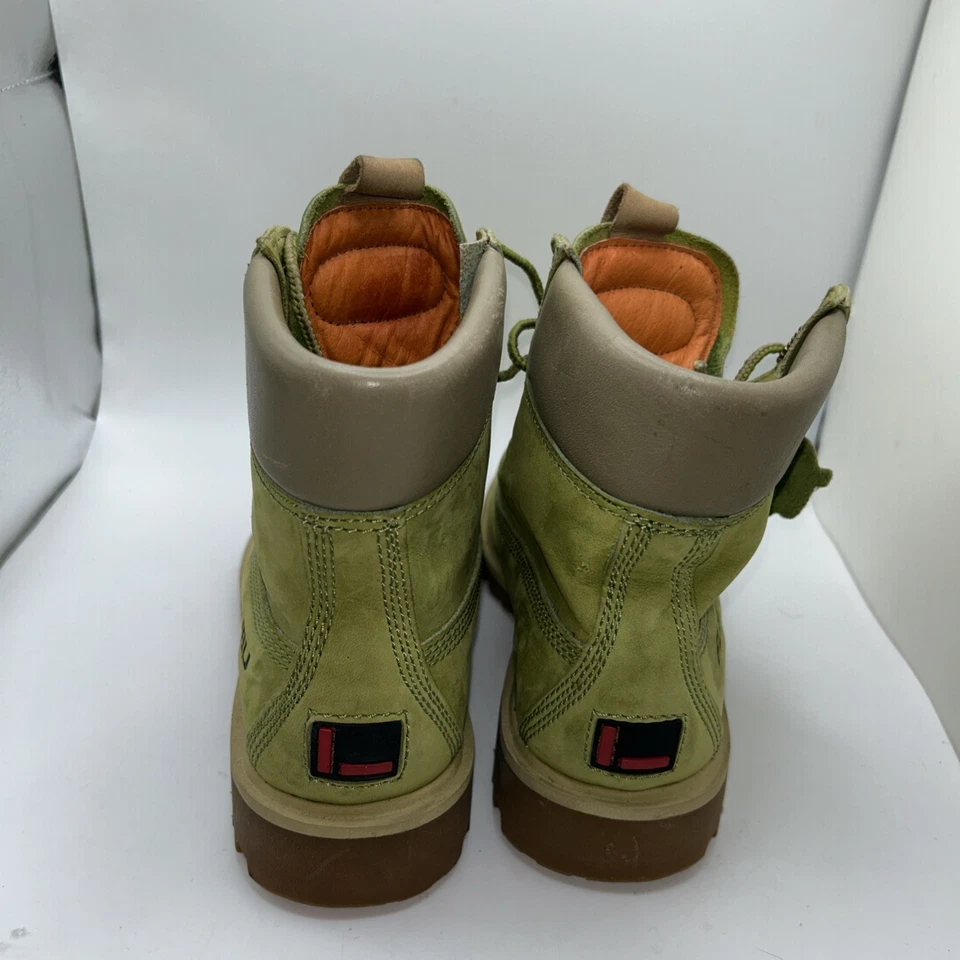 Botas juveniles Fubu verdes punta redonda cómodas con cordones al tobillo talla 4,5 Foto 4 de 4