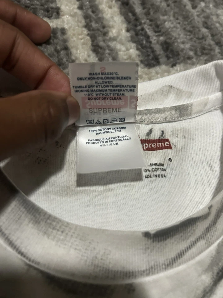 MM6 Supreme x Masion Margiela White Box Logo T-Shirt - Image 4 of 4