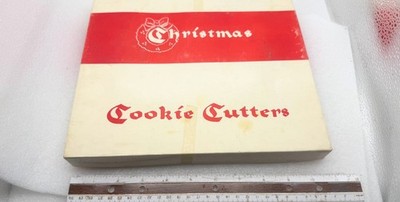 Vintage Christmas Cookie Cutters HRM Crown Translucent Red Original Box as shown