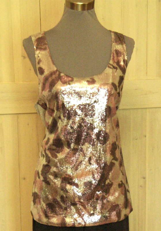 SEQUIN EVENING SKIRT SUIT INC XL gray pink  APT 9 skirt fit L/XL  accs inl BLING