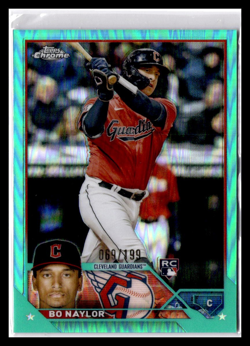 2023 Topps Chrome #54 Bo Naylor Aqua Lava Refractors #/199